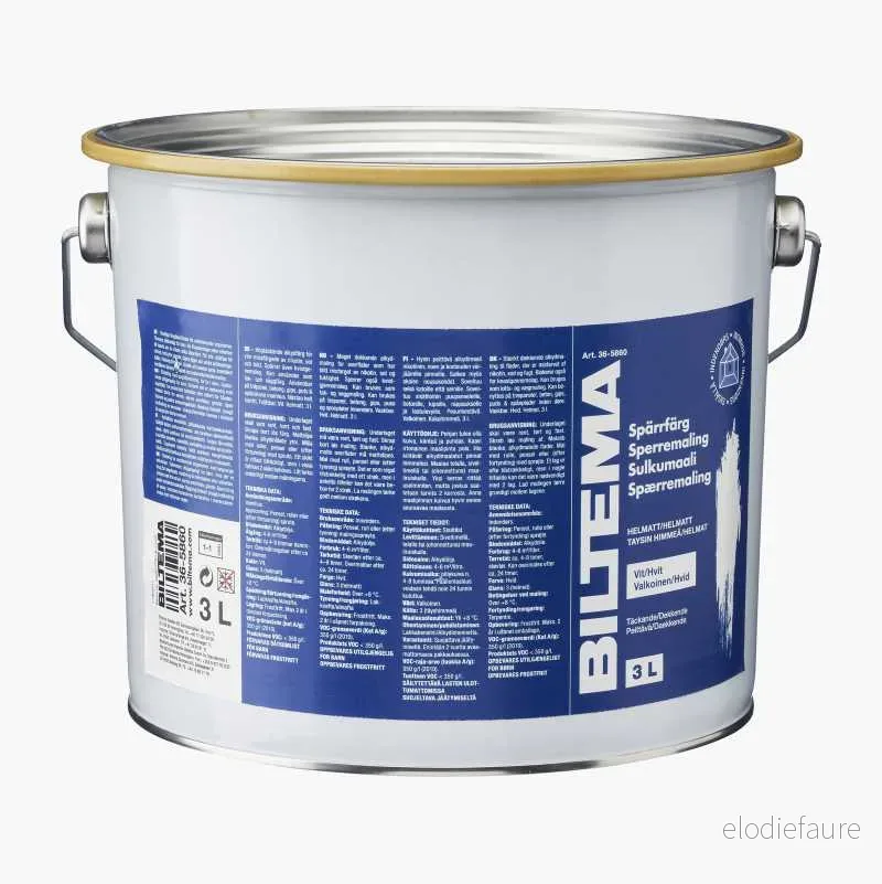 Sperremaling, hvit/helmatt, 3 L v:2099987 Sperremaling, hvit/helmatt, 3 L v:2099987