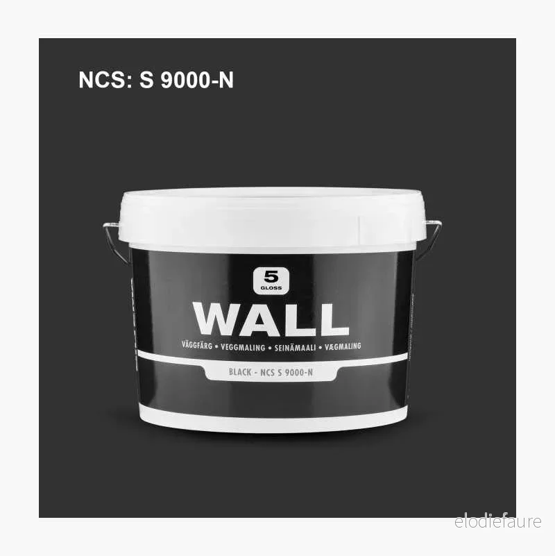 Veggmaling WALL, sort, 3 L v:4630864
