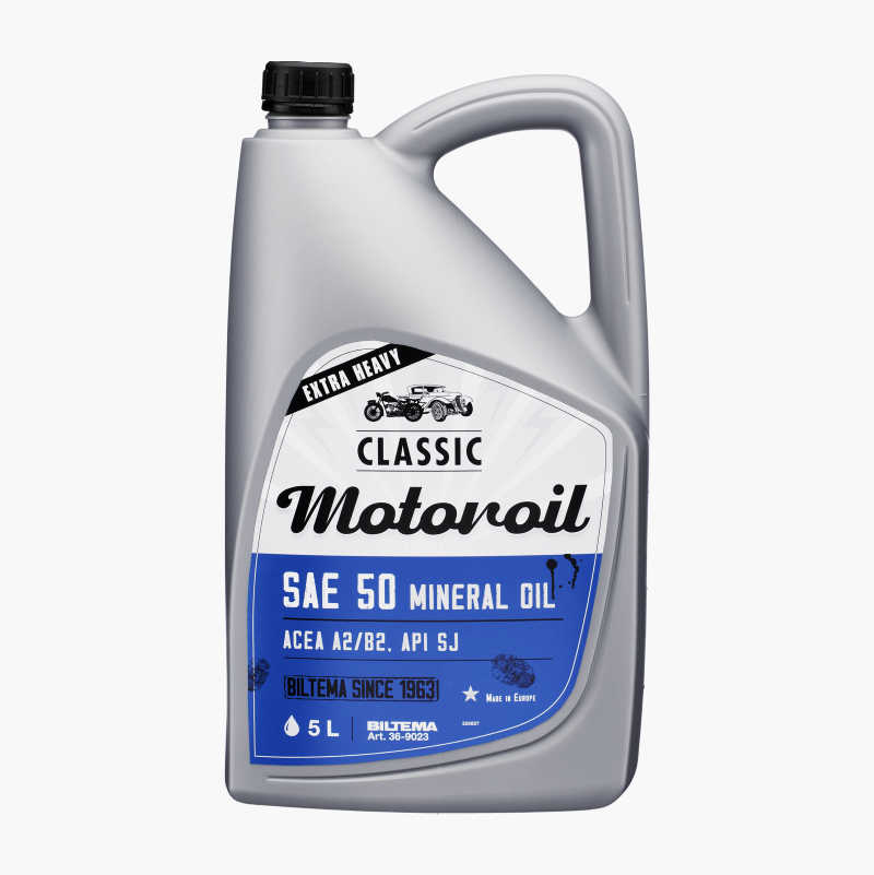 Mineralolje SAE 50 til veterankjøretøy, 5 liter v:5728089 Mineralolje SAE 50 til veterankjøretøy, 5 liter v:5728089