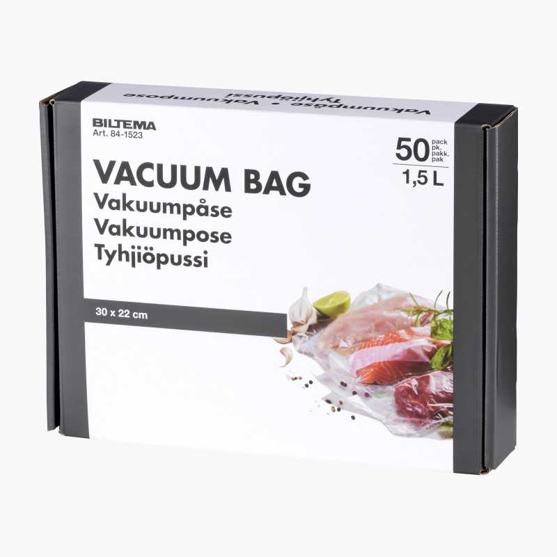 Vakuumpose, 22 x 30 cm, 50 stk. v:6443192 Vakuumpose, 22 x 30 cm, 50 stk. v:6443192