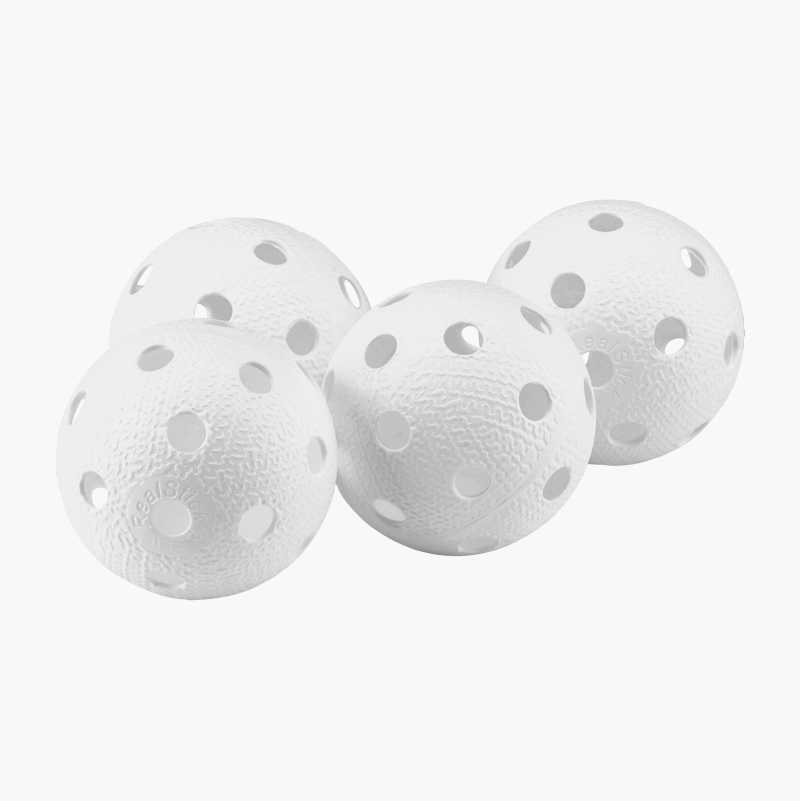 Innebandyballer, hvite, 4-pakning v:8444629 Innebandyballer, hvite, 4-pakning v:8444629