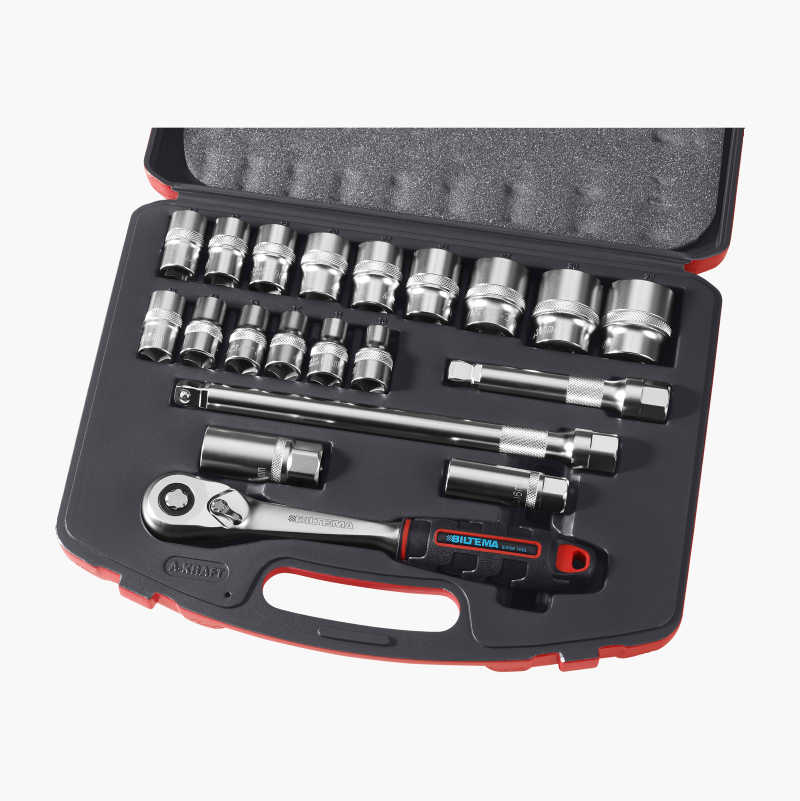 Pipenøkkelsett 1/2", 20 deler v:9052330
