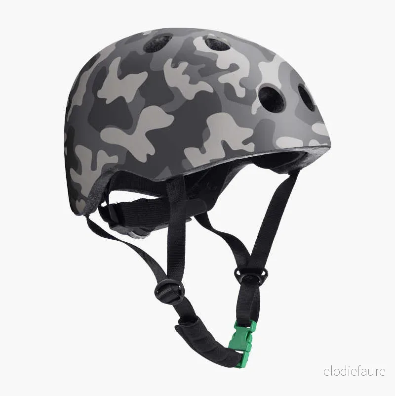 Skate-/sykkelhjelm for barn, kamuflasje, XS v:2726761