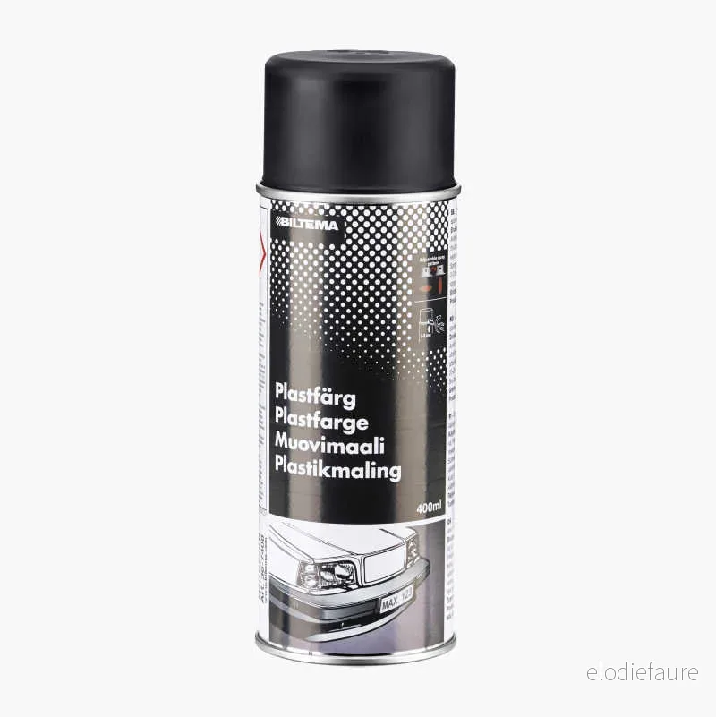 Plastlakk, svar, 400 ml v:7680265