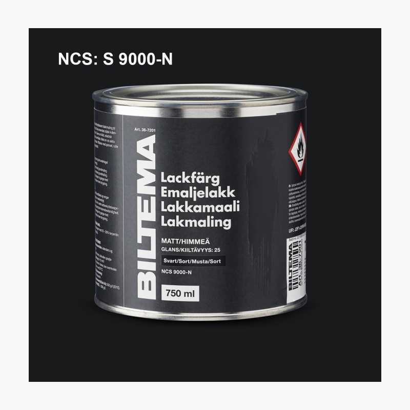 Emaljelakk, matt, sort, 0,75 L v:2679465
