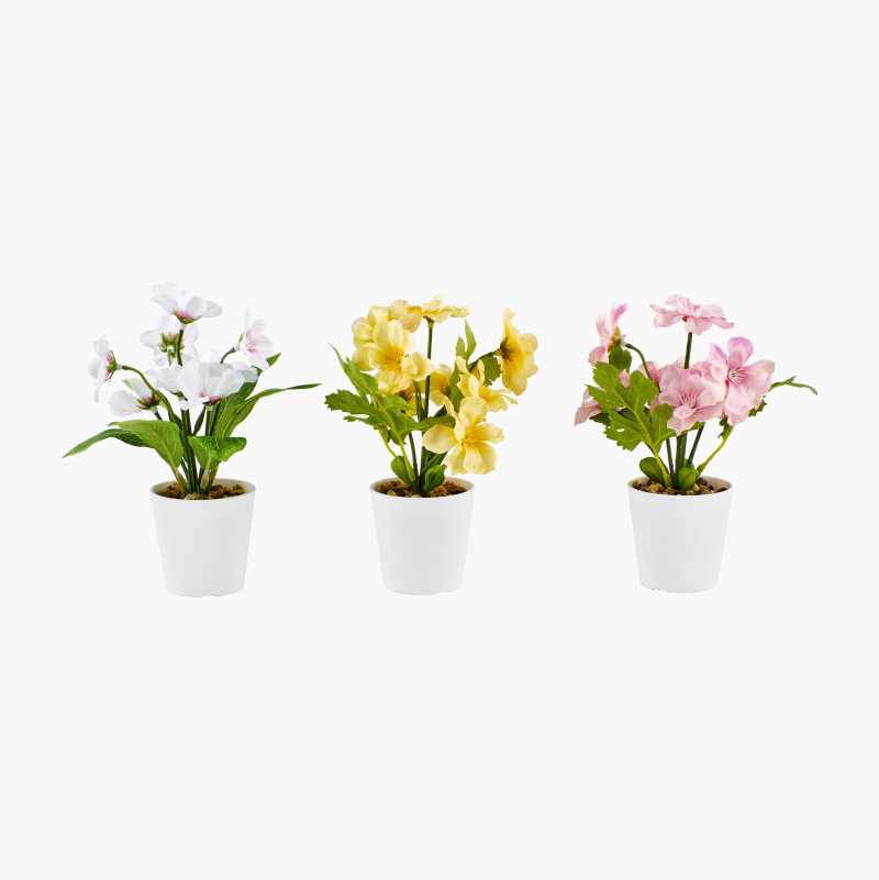Kunstig blomst, 3 stk. v:2623936