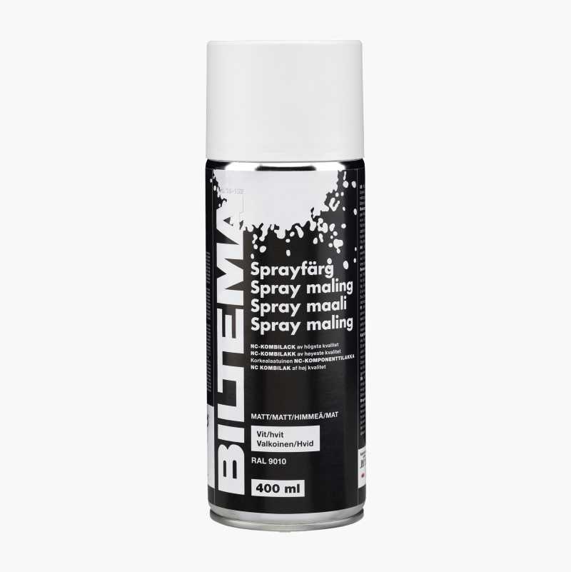 Spraymaling, matt, hvit, 400 ml v:9124881
