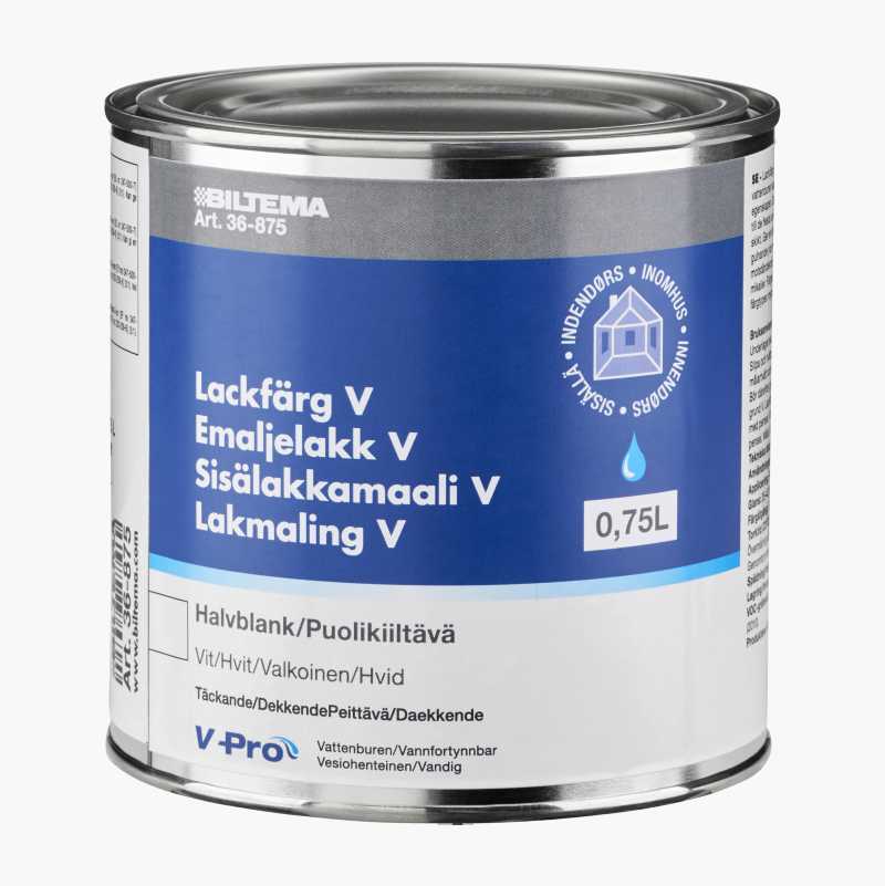 Emaljelakk inne V, hvit, 0,75 L v:6201796
