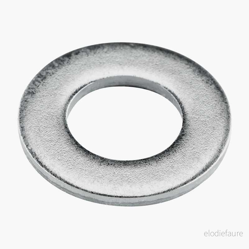 Rund skive M8 x 16 mm, elforsinket, 25 stk. v:3283996