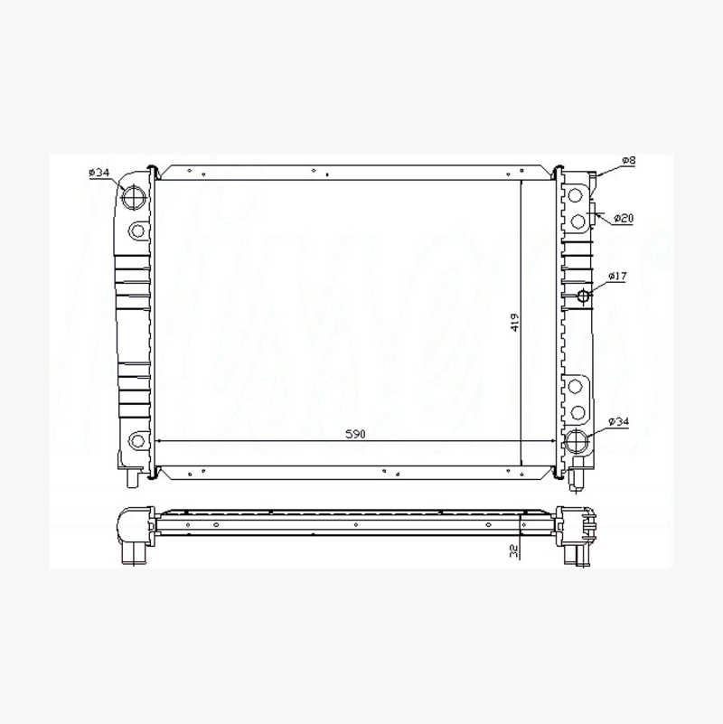 Radiator v:1857623 Radiator v:1857623