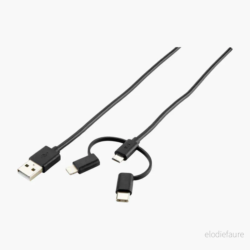 3-i-1 USB-kabel, 1 m v:1205418