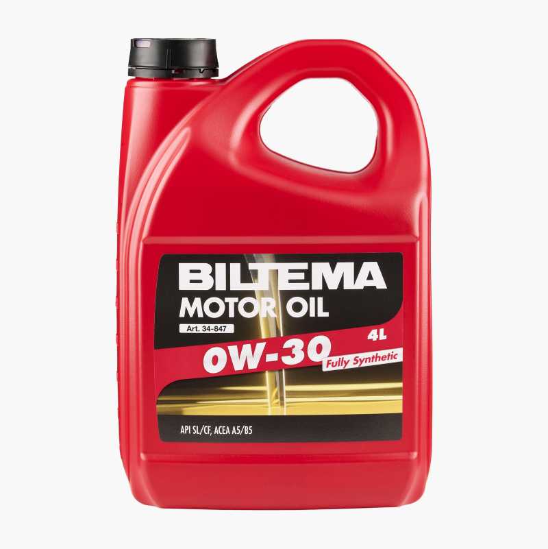 Helsyntetisk motorolje 0W-30, ACEA A5/B5, 4 L v:5381177 Helsyntetisk motorolje 0W-30, ACEA A5/B5, 4 L v:5381177