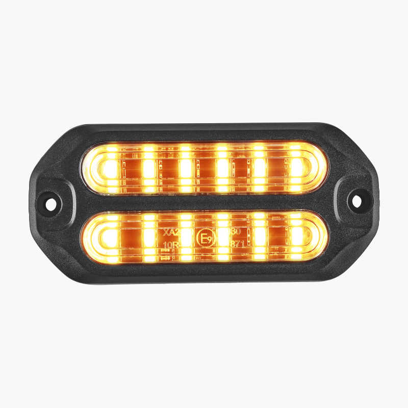 Blitslys, 2 rader, med 12 stk. LED, oransje v:6132083 Blitslys, 2 rader, med 12 stk. LED, oransje v:6132083