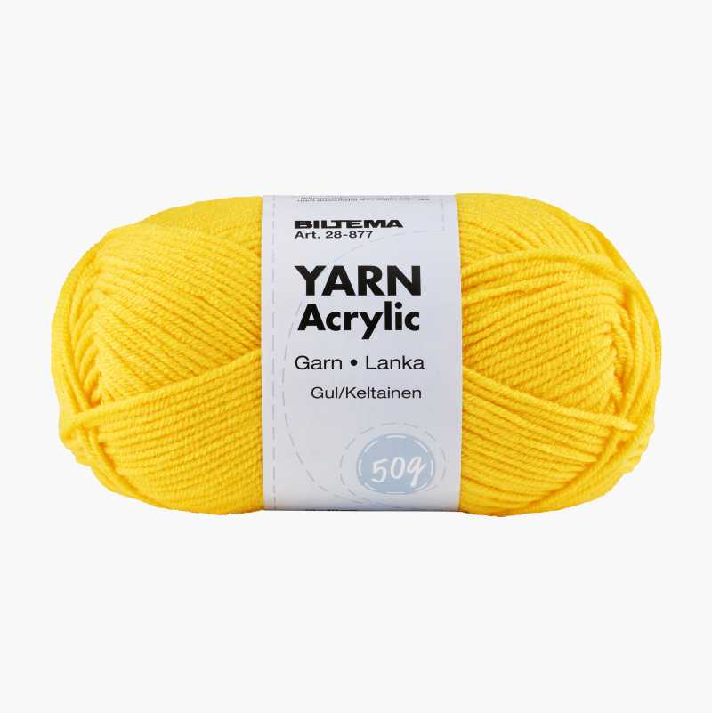 Garn, 50 g, gul v:9893110