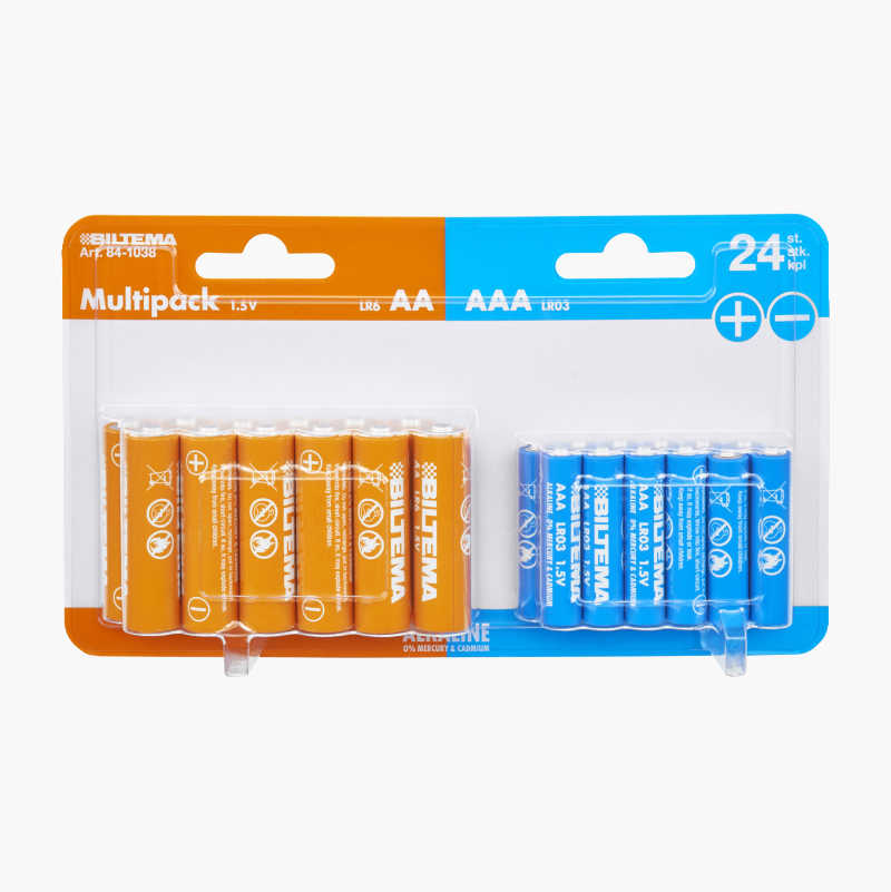 Batterier 1,5 V, Multipack, 24 stk. v:2129696 Batterier 1,5 V, Multipack, 24 stk. v:2129696