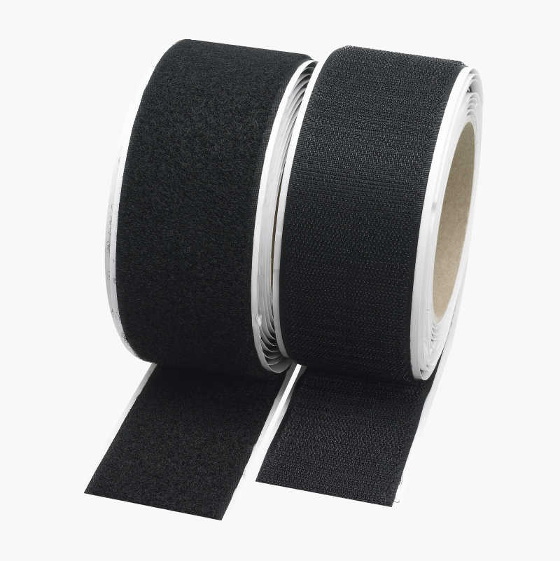 Borrelåsbånd svart, 3 m x 50 mm v:4651269