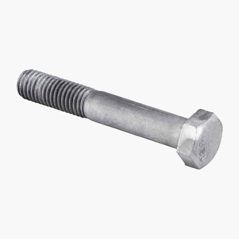 Sekskantskrue M12 x 75 mm, varmforsinket, 5 stk. v:8330507 Sekskantskrue M12 x 75 mm, varmforsinket, 5 stk. v:8330507
