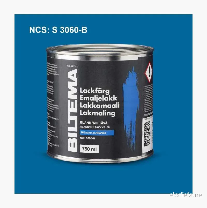 Emaljelakk, blank, blå, 0,75 L v:9992066
