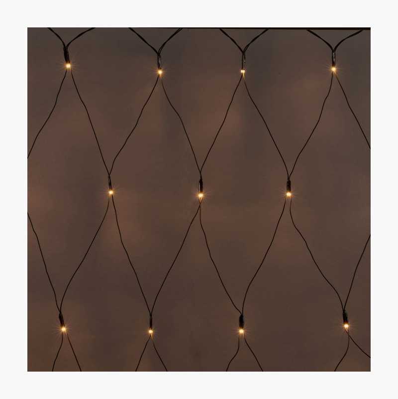 Lysnett, 120 LED, varmhvitt, 1,8 x 2 m, svart v:9439566 Lysnett, 120 LED, varmhvitt, 1,8 x 2 m, svart v:9439566