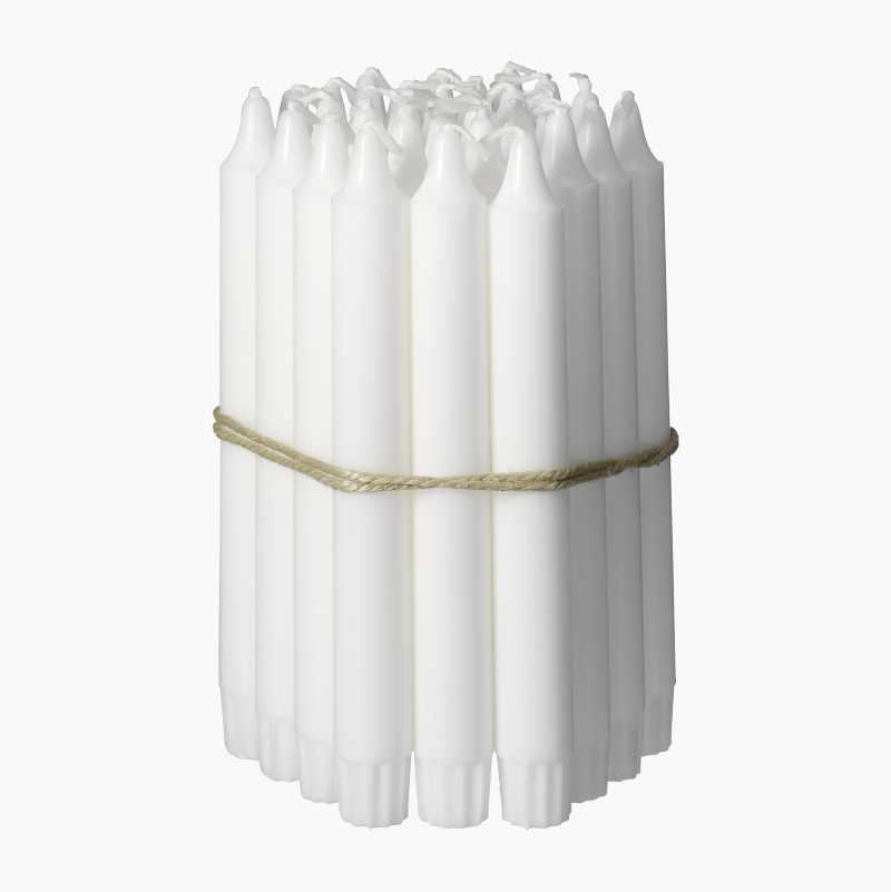 Kronelys av stearin, 19 cm, 20-pk. v:6196124