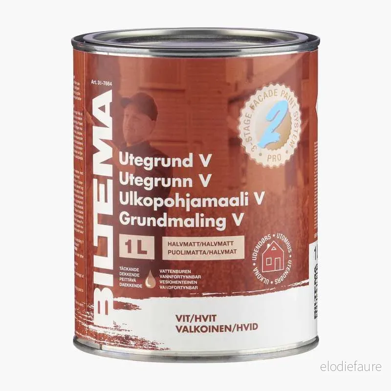 Utegrunn V, hvit, 1 L v:5614275