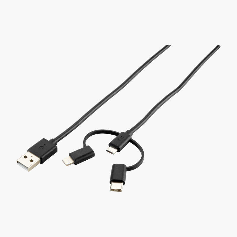 3-i-1 USB-kabel, 1 m v:6200209