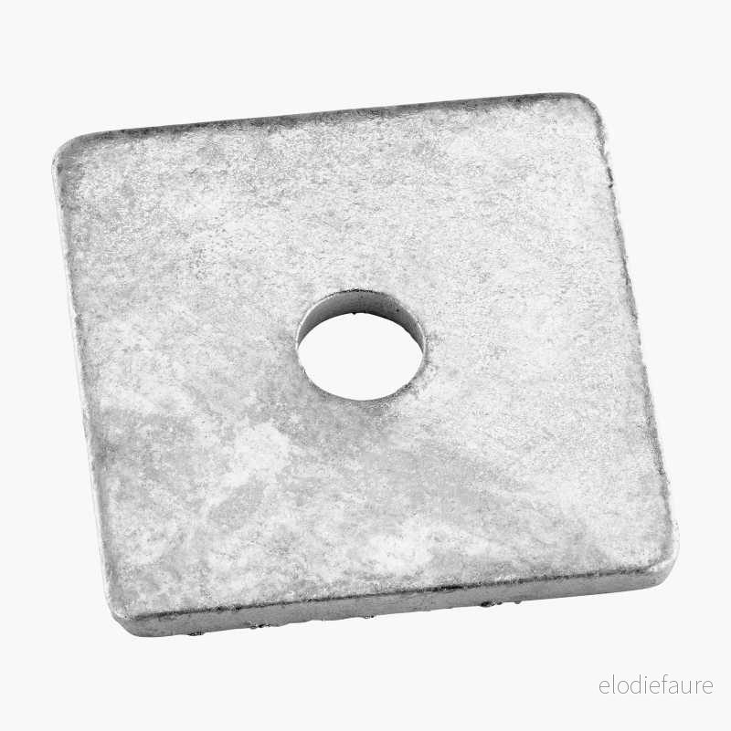 Firkantskive M10, 50 x 50 mm, varmforsinket, 10 stk. v:7155858
