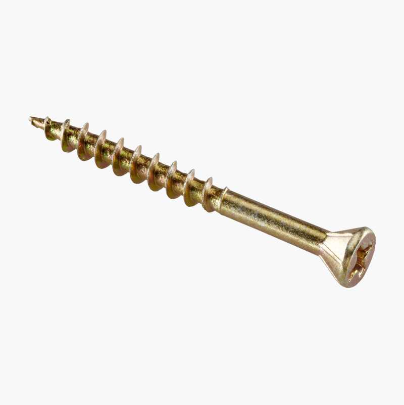 Listeskrue, gullforkrommet 3,2 x 35 mm v:8592073 Listeskrue, gullforkrommet 3,2 x 35 mm v:8592073