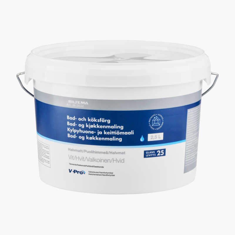 Gang- og kjøkkenmaling, halvmatt, 2,5 liter v:6647159