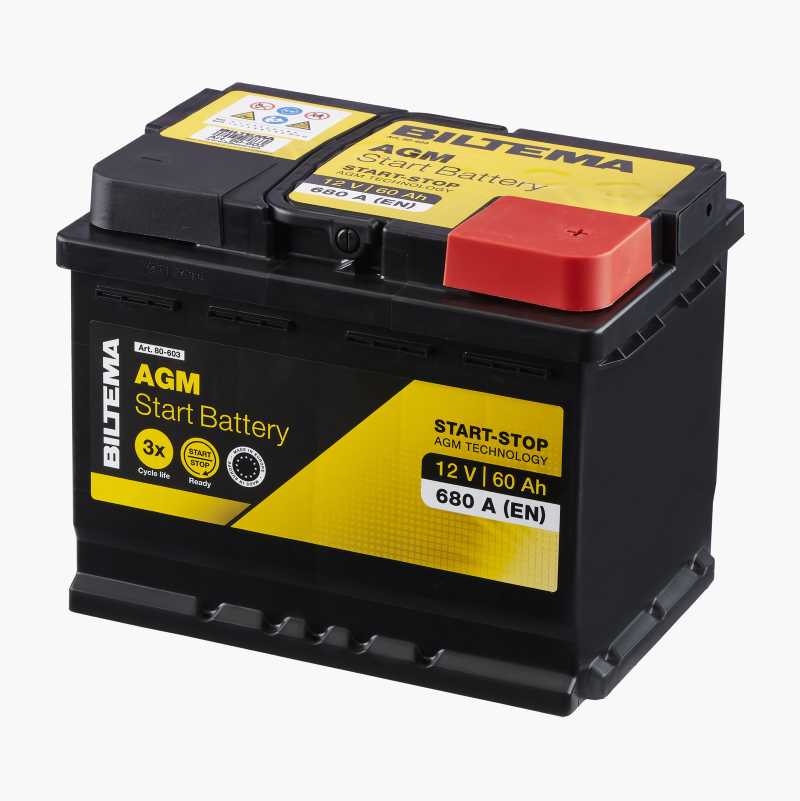 Startbatteri AGM, 12 V, 60 Ah v:2808869 Startbatteri AGM, 12 V, 60 Ah v:2808869