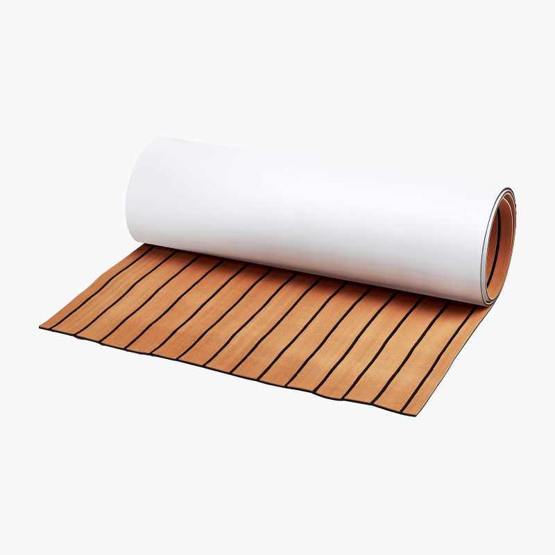 EVA Teak, teakfarget, stripete (svart nate) v:8854349
