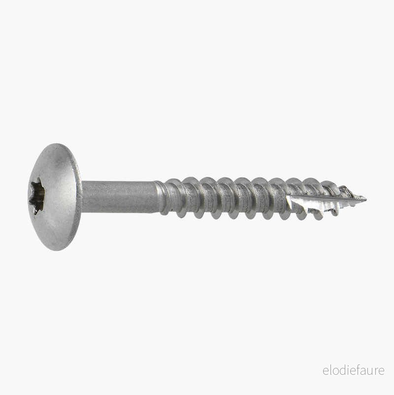 Fasadeskrue med tetningsskive 4,8 x 33 mm, A2, 250 stk. v:7151774