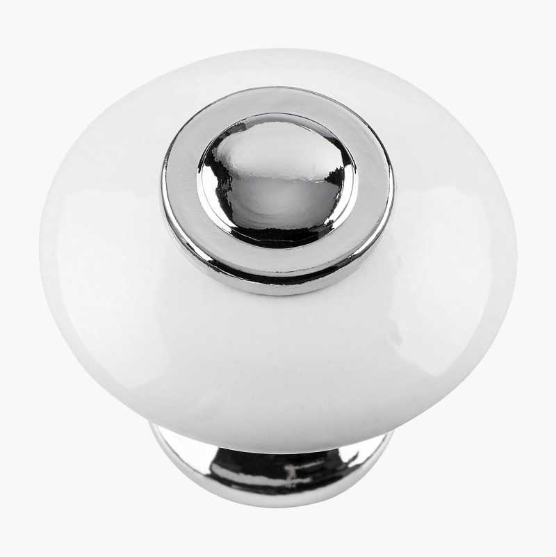 Knott, hvit, ∅26 mm, 2 stk. v:8800537