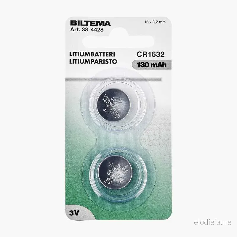 CR1632 Litiumbatteri, 2 stk. v:8635795 CR1632 Litiumbatteri, 2 stk. v:8635795