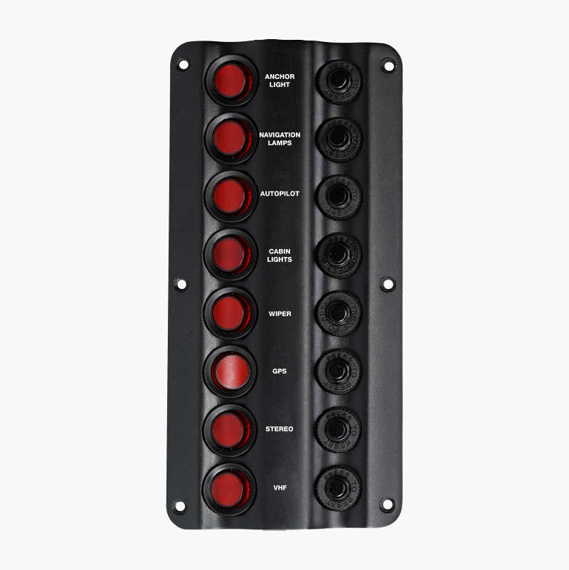 Bryterpanel, 8 strømbrytere v:3007927 Bryterpanel, 8 strømbrytere v:3007927