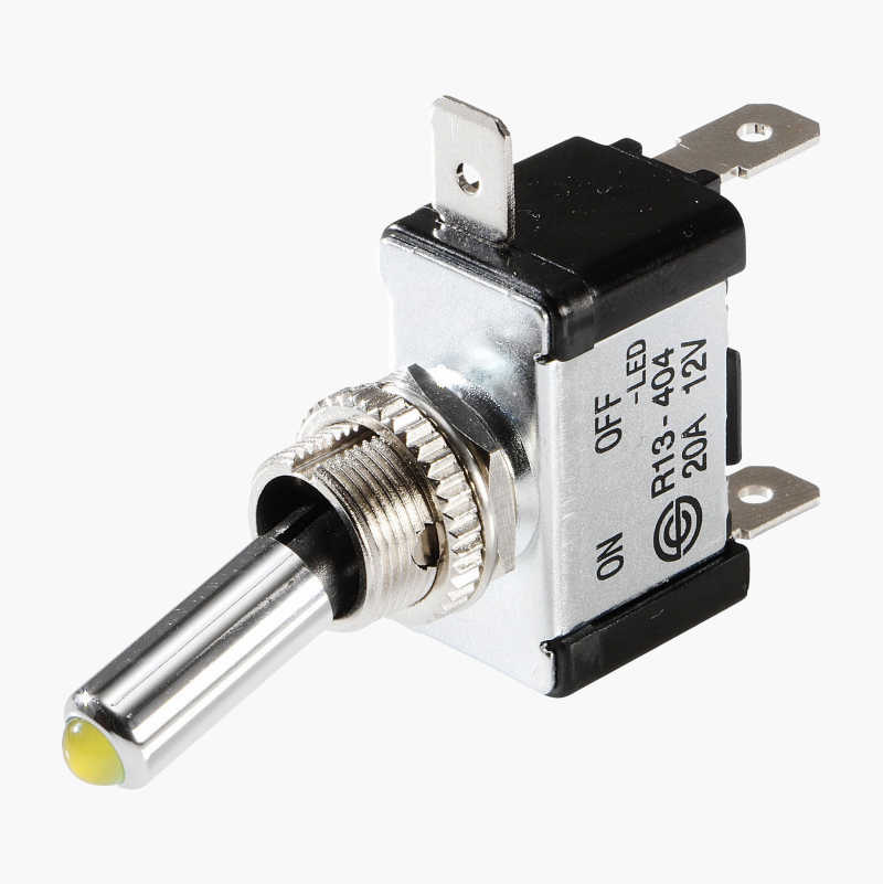 Vippestrømbryter, grønn diode, 12 V, 20 A v:6871672