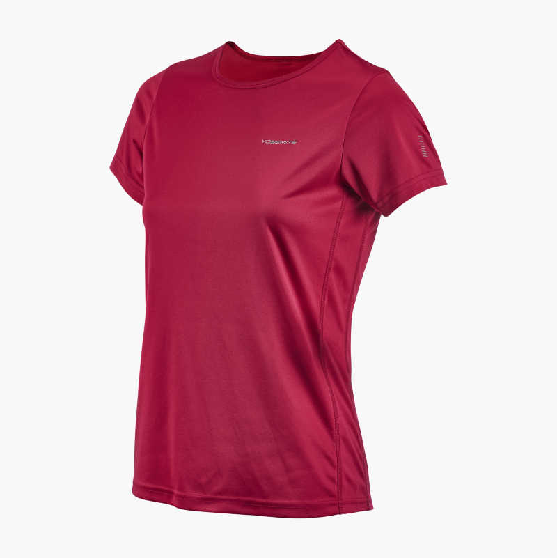 Trenings-t-skjorte, dame, mørkrosa v:1332764