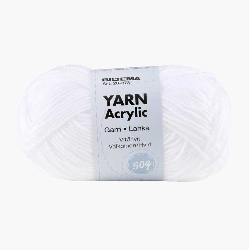 Garn, 50 g, hvit v:3606472 Garn, 50 g, hvit v:3606472
