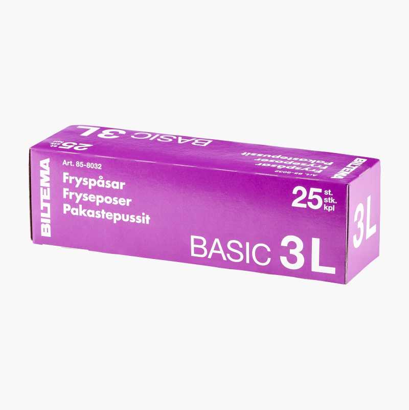Fryseposer basic, 3 liter, 25-pk. v:2828375