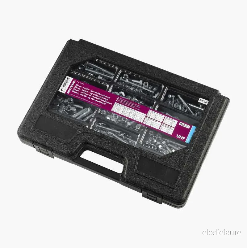 Skrue-, mutter- og skivesortiment, 468 stk. v:1037803