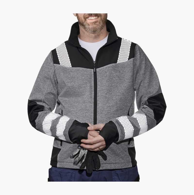 Fleecejakke med refleks, herre, XL v:2102151